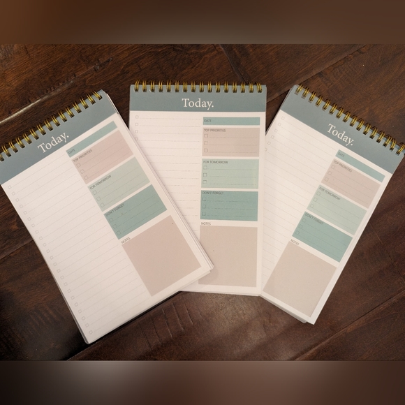 3 undated to do list too spiral binding planner 6 in.x 9in. Set of 3 New items - Picture 1 of 7